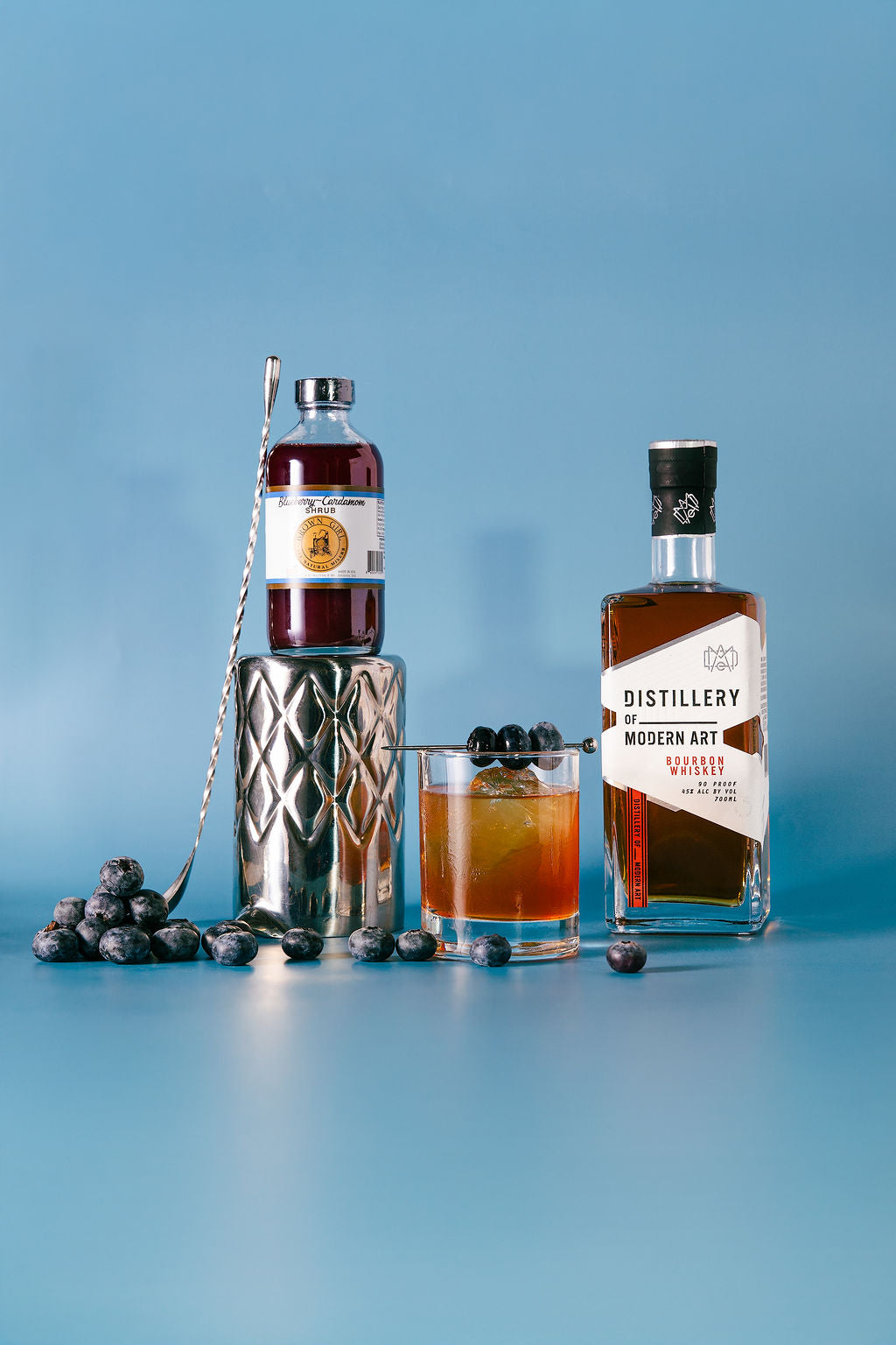 doma bourbon and blueberry cardamom syrup