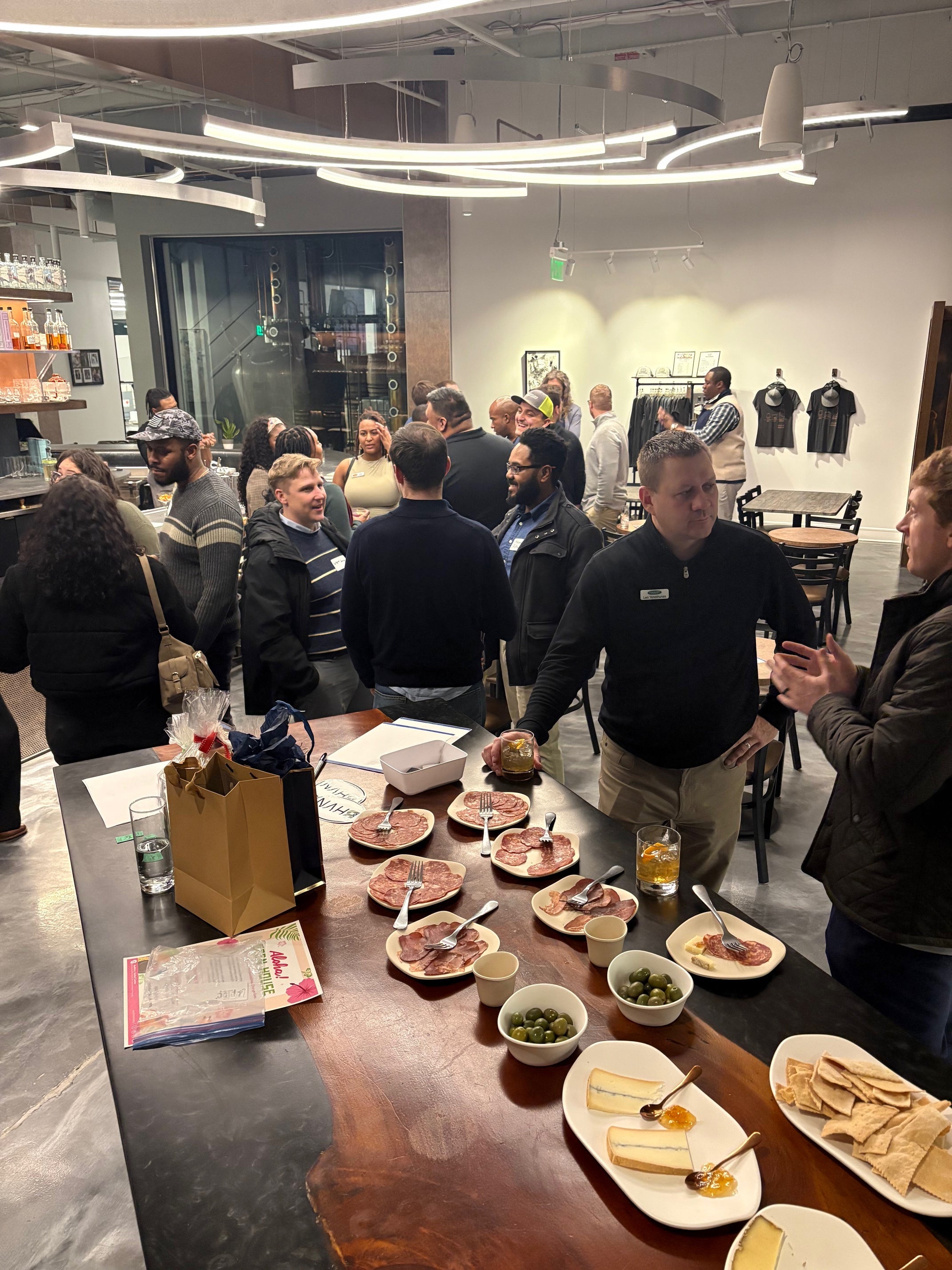 Chamber members gathering at Distillery of Modern Art