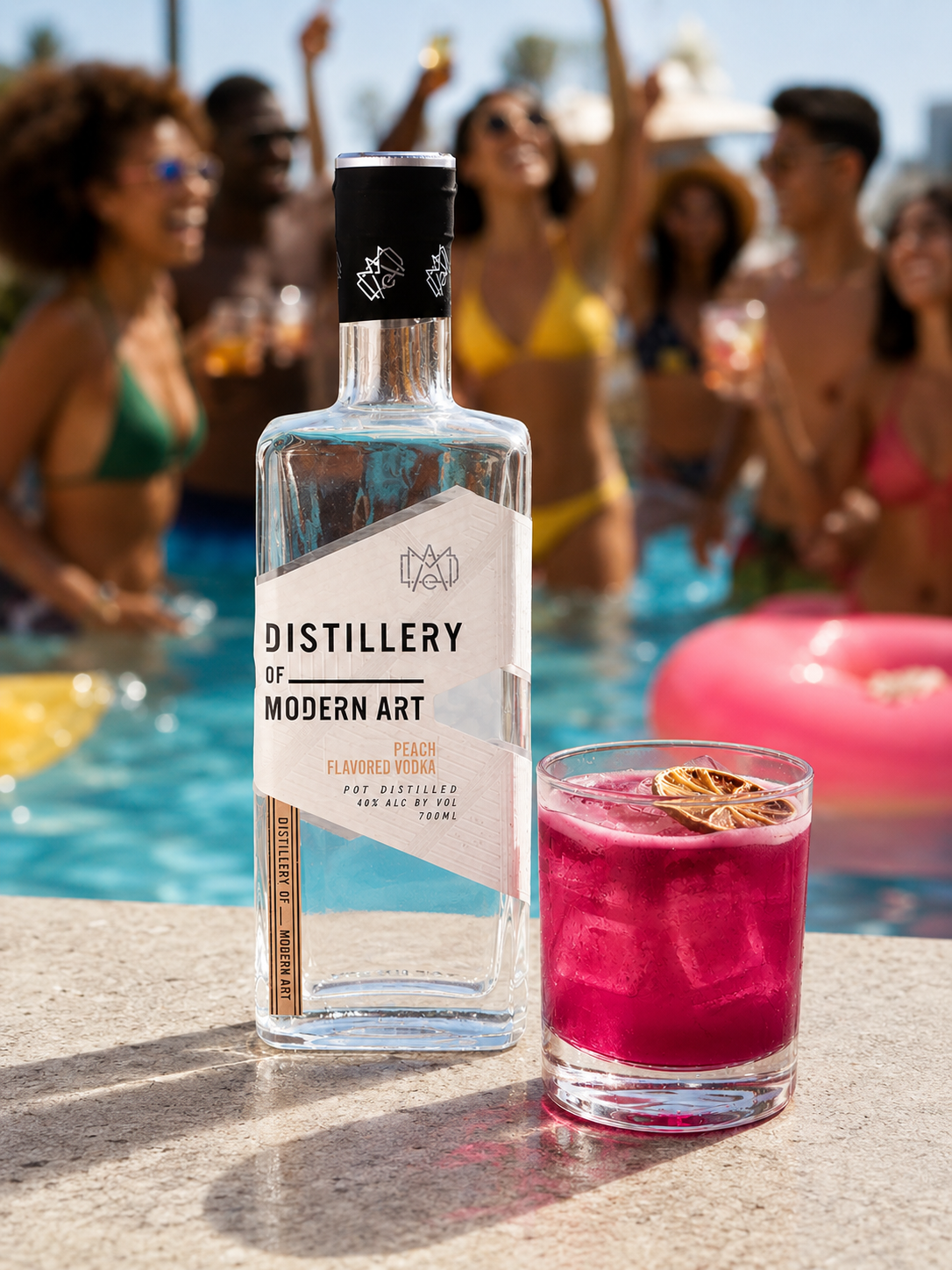 Peach Perfection by the Pool
