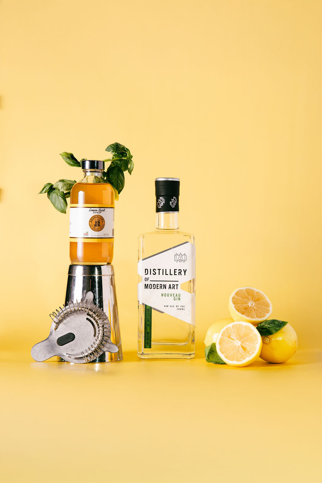 Lemon Basil Syrup (w Nouveau Gin)