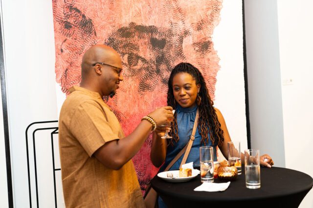 Guests toast to celebrate the birthday girl