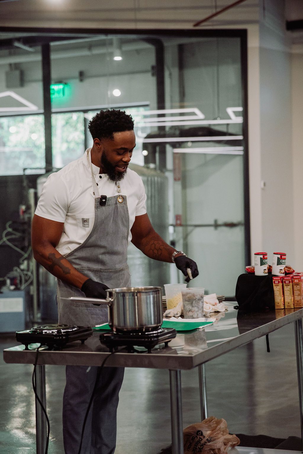 chef Ponder shrimp demo
